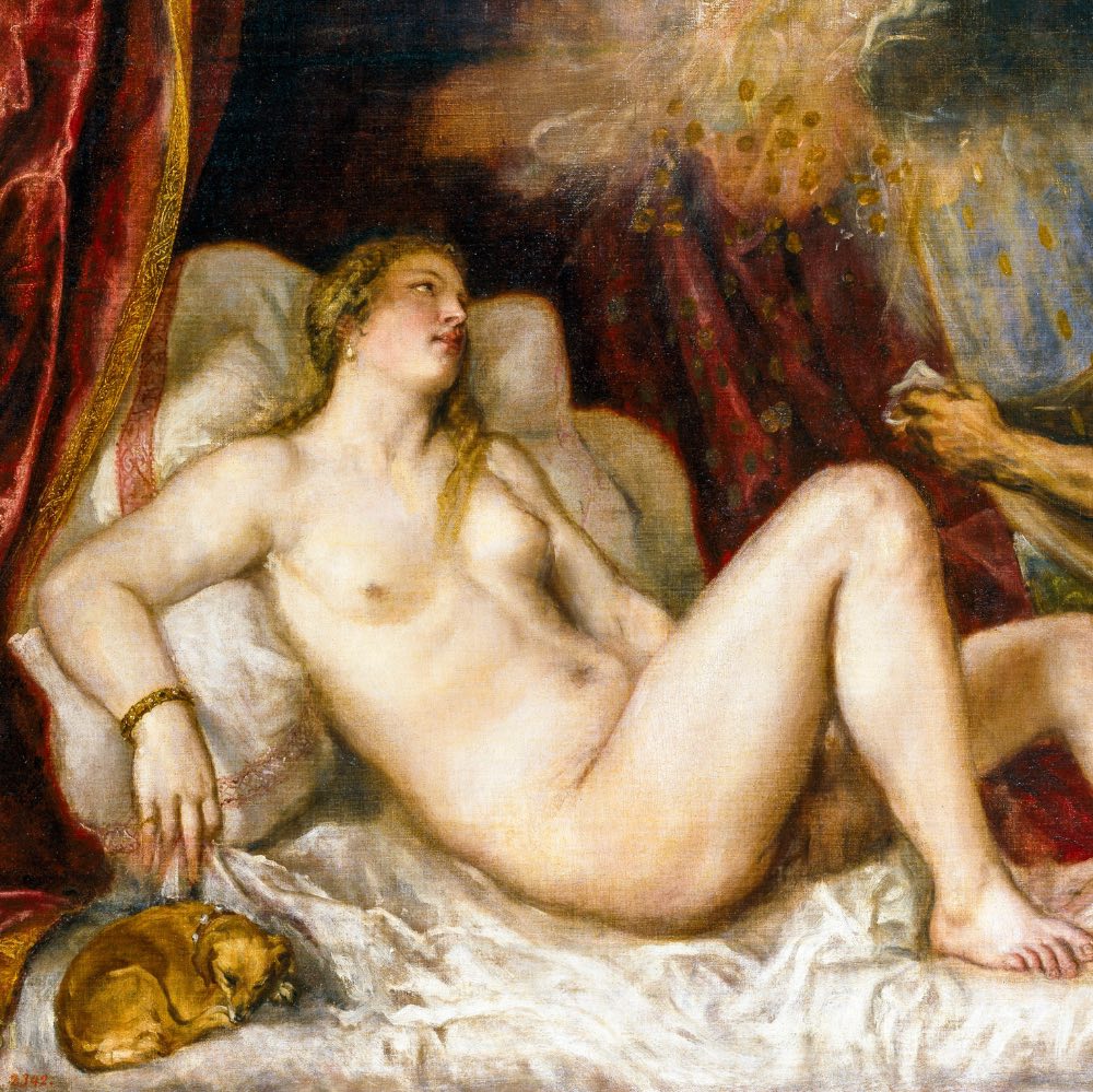 Dánae Recibiendo la Lluvia de Oro, de Tiziano Vecellio - Museo del Prado