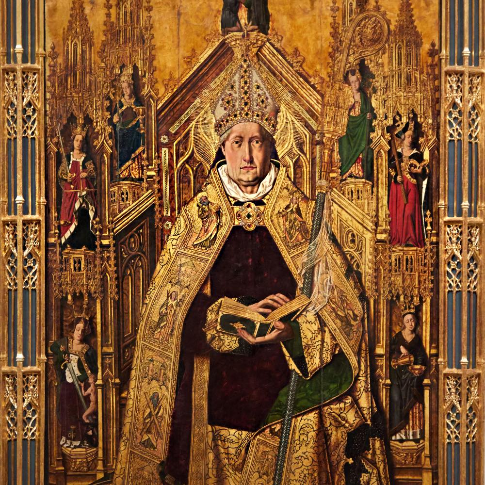 Santo Domingo Entronizado como Obispo de Silos, Bartolomé Bermejo - Museo del Prado