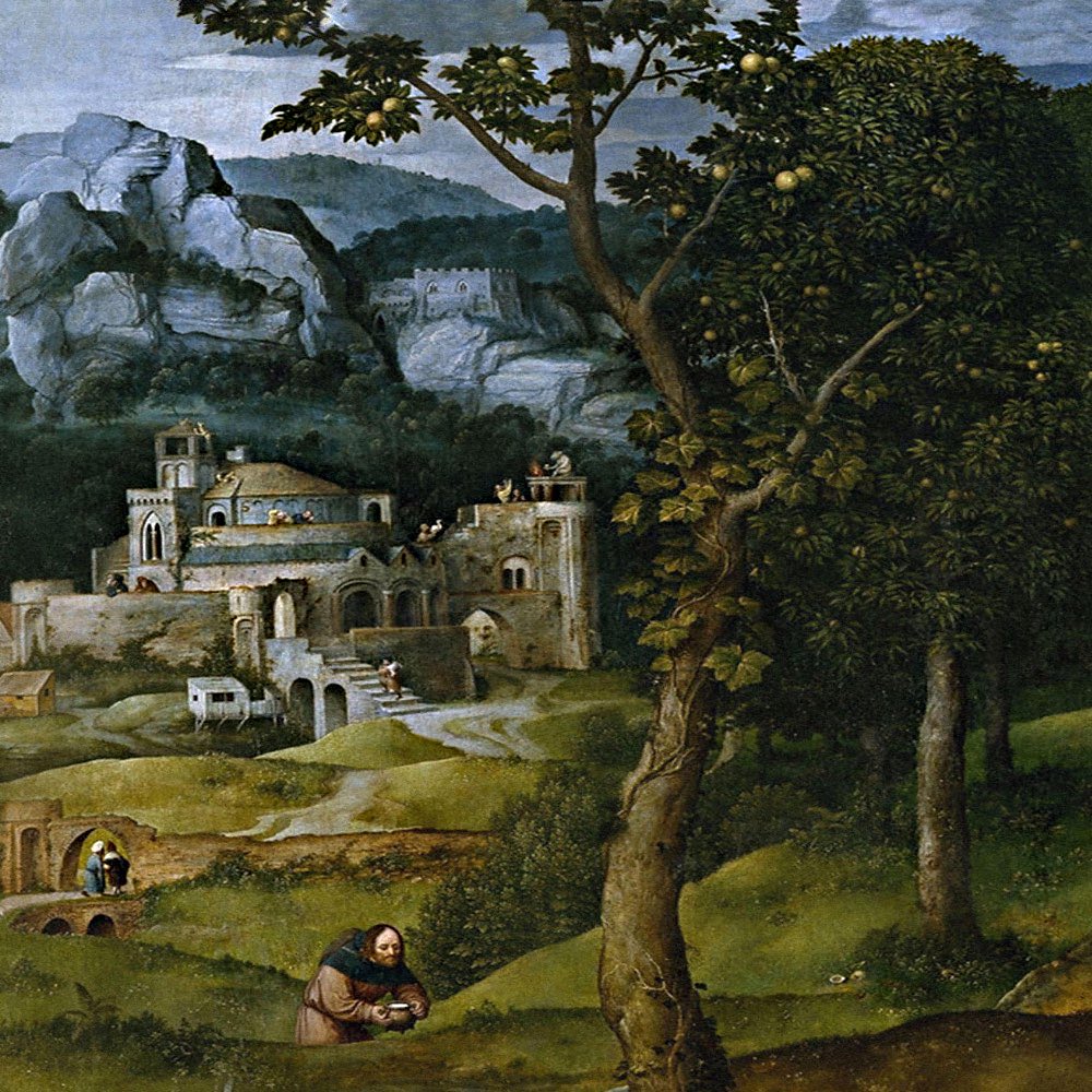 Descanso en la Huida a Egipto, Joachim Patinir - Museo del Prado